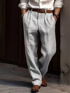 Marcus | Men's Pleated Trousers | Straight Leg · PNY