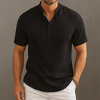 Marcus | Men's Short-Sleeve Henley Shirt | Ribbed Knit · PNY