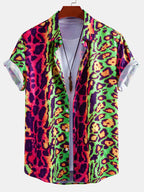 Marcus | Men's Short-Sleeve Shirt | Leopard Print · PNY