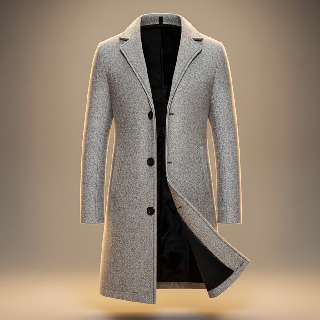 Marcus | Men's Single-Breasted Overcoat | Notch Lapel · PNY