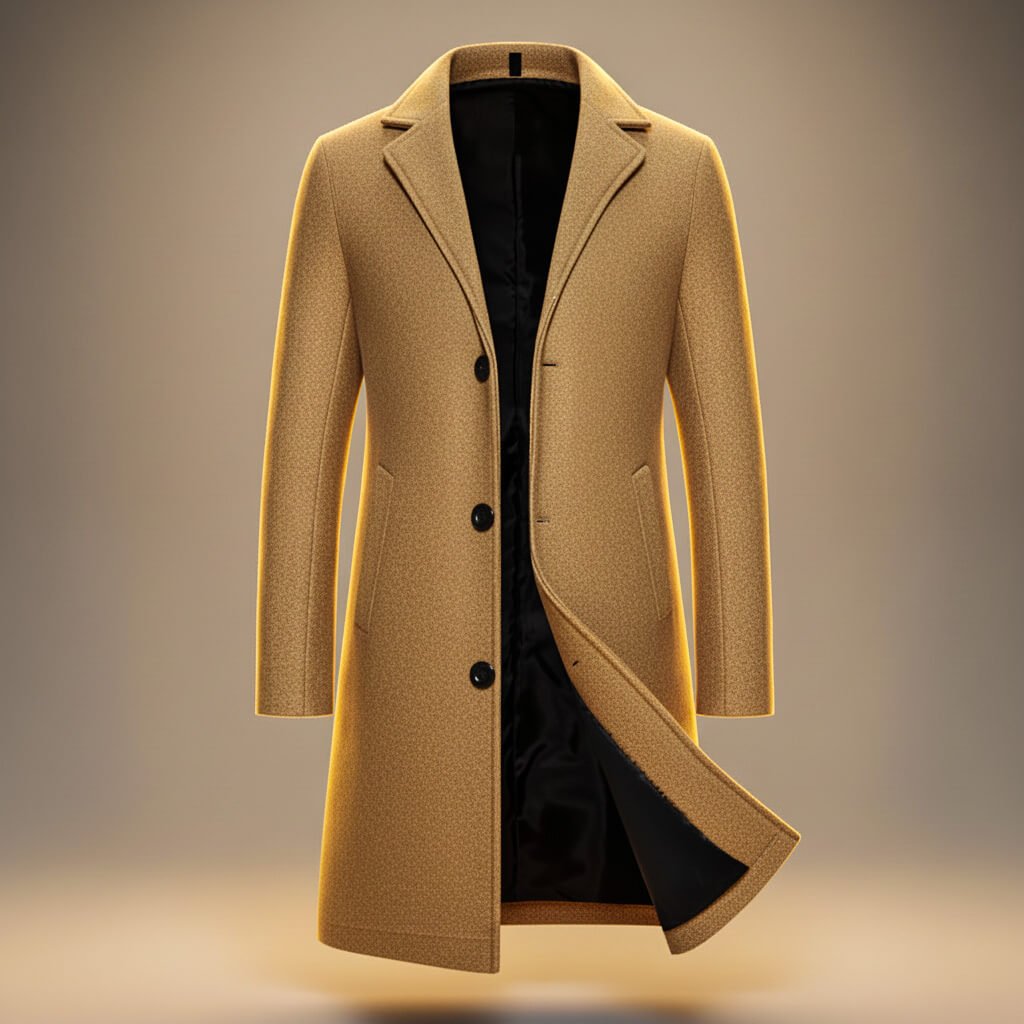 Marcus | Men's Single-Breasted Overcoat | Notch Lapel · PNY