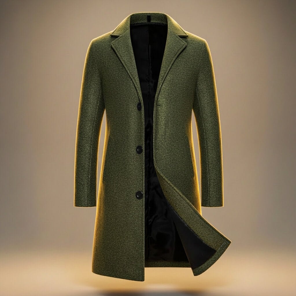 Marcus | Men's Single-Breasted Overcoat | Notch Lapel · PNY