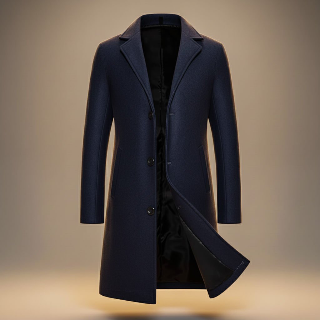 Marcus | Men's Single-Breasted Overcoat | Notch Lapel · PNY