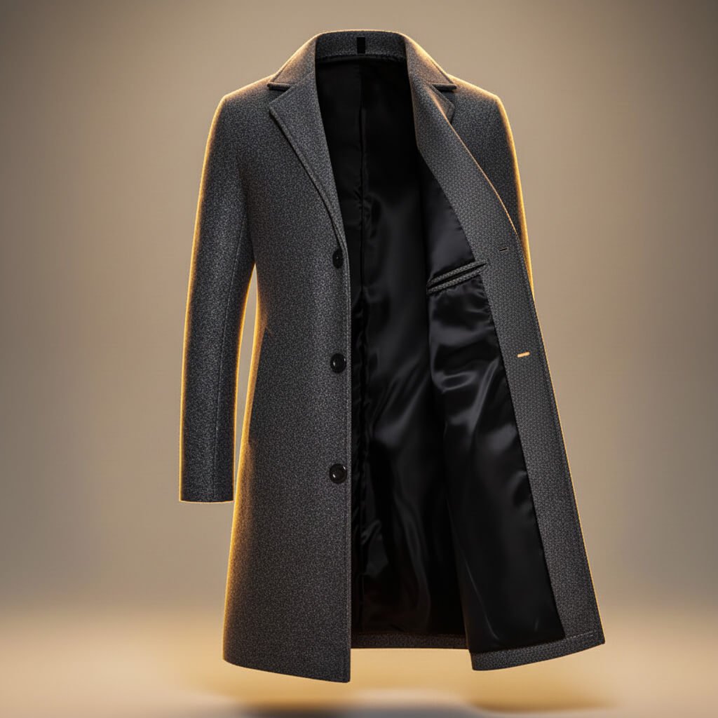 Marcus | Men's Single-Breasted Overcoat | Notch Lapel · PNY
