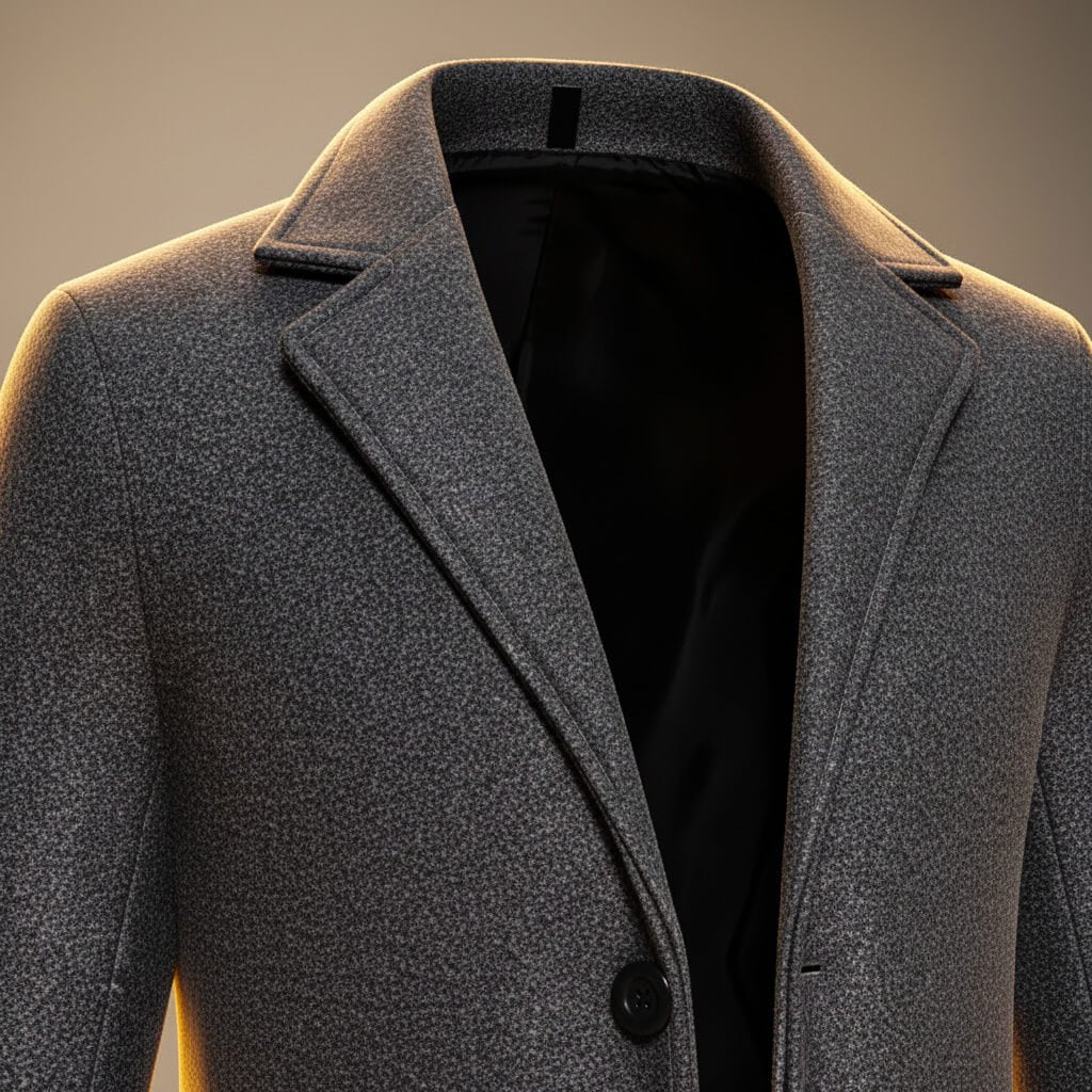 Marcus | Men's Single-Breasted Overcoat | Notch Lapel · PNY