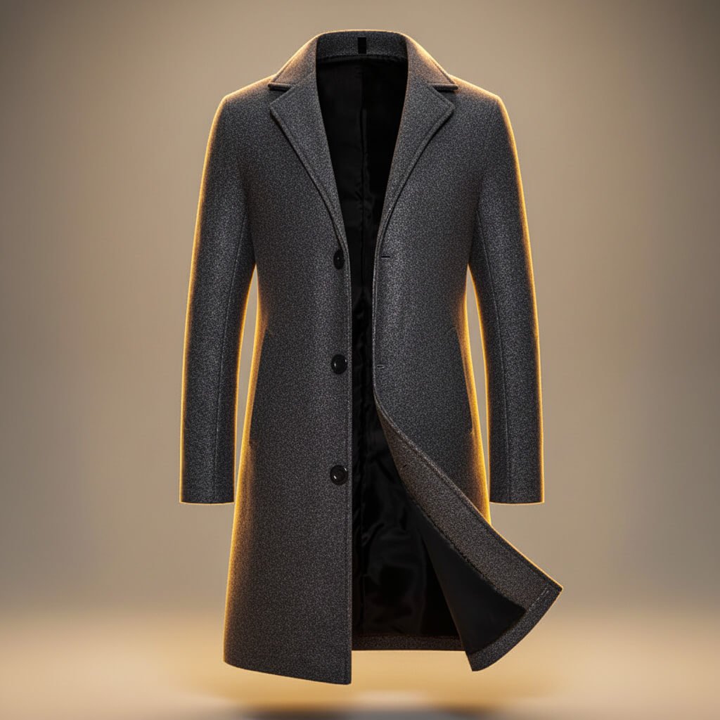Marcus | Men's Single-Breasted Overcoat | Notch Lapel · PNY