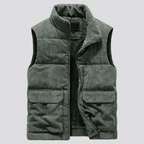 Marcus | Men's Sleeveless Vest | Fleece-Lined Corduroy · PNY