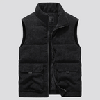 Marcus | Men's Sleeveless Vest | Fleece-Lined Corduroy · PNY