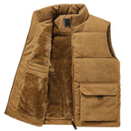 Marcus | Men's Sleeveless Vest | Fleece-Lined Corduroy · PNY