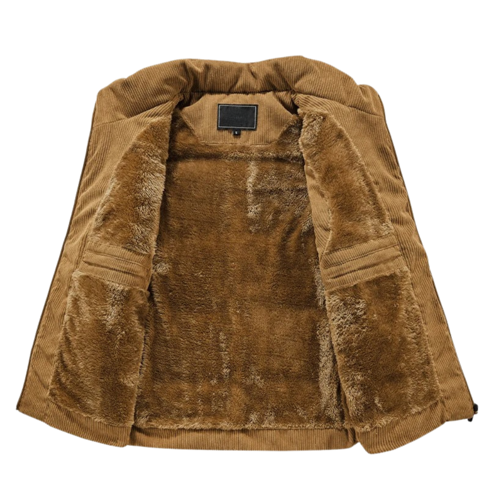 Marcus | Men's Sleeveless Vest | Fleece-Lined Corduroy · PNY