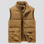 Marcus | Men's Sleeveless Vest | Fleece-Lined Corduroy · PNY