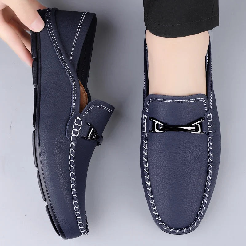Marcus | Men's Slip-On Loafers | Metal Buckle · PNY