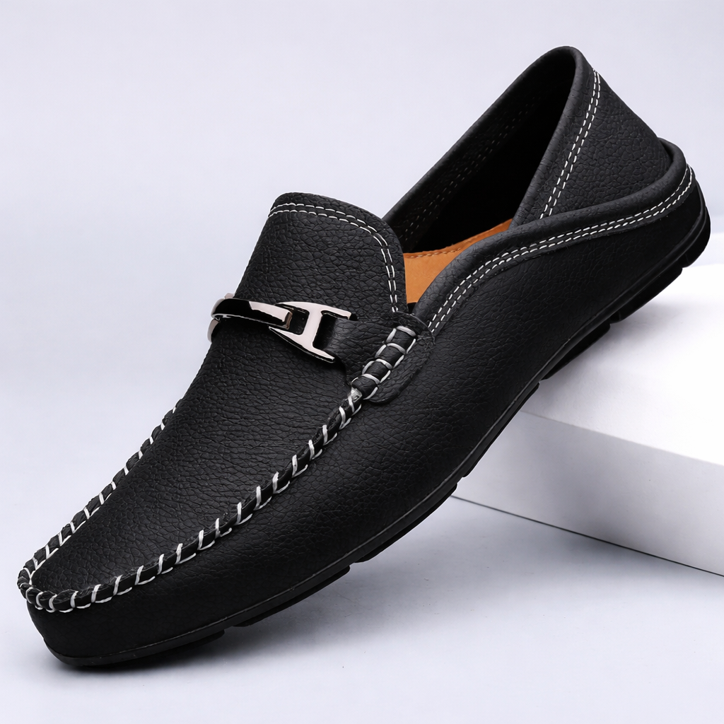Marcus | Men's Slip-On Loafers | Metal Buckle · PNY