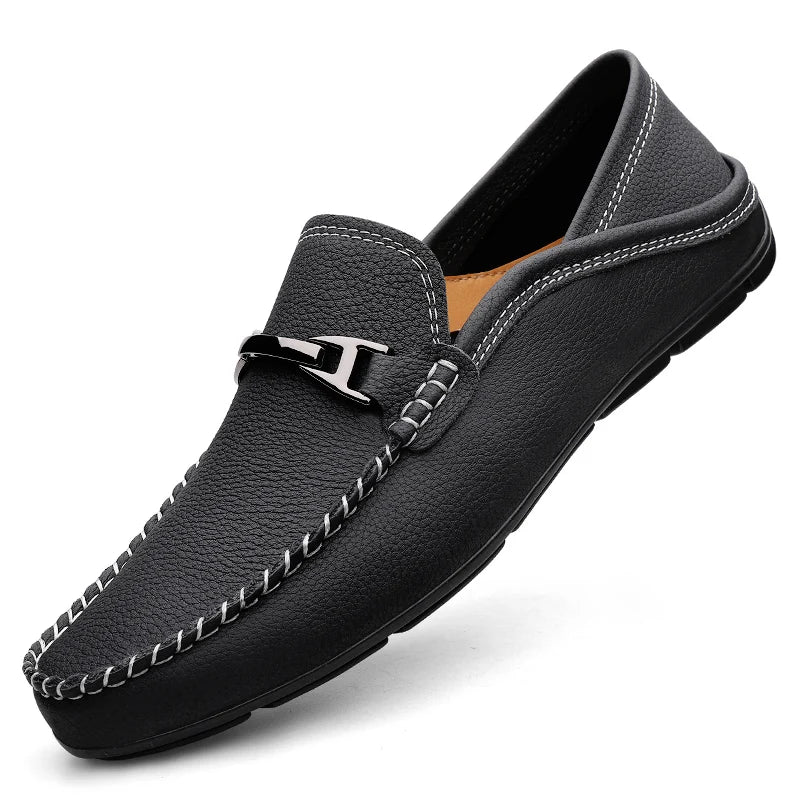 Marcus | Men's Slip-On Loafers | Metal Buckle · PNY