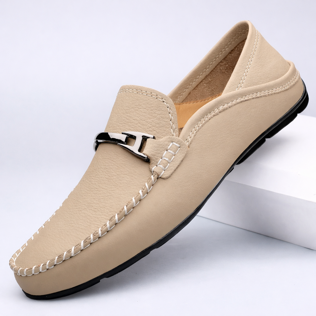 Marcus | Men's Slip-On Loafers | Metal Buckle · PNY