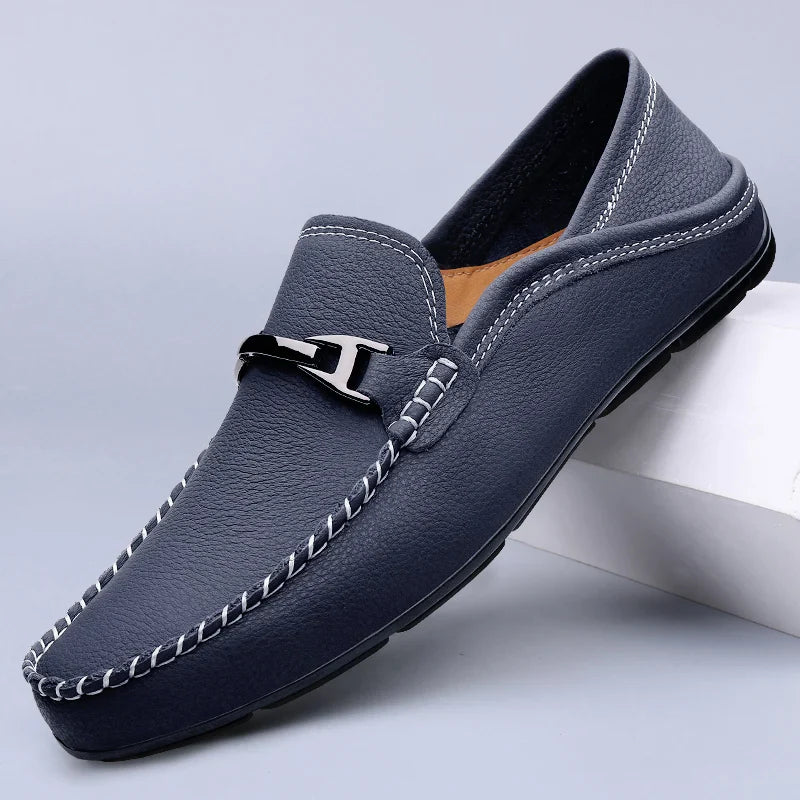 Marcus | Men's Slip-On Loafers | Metal Buckle · PNY