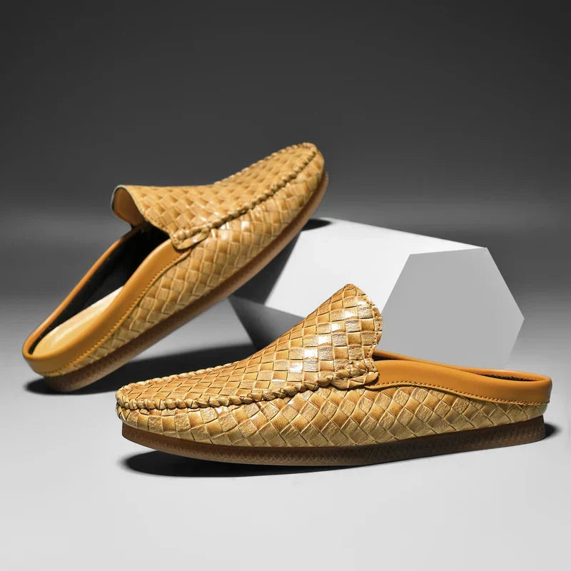 Marcus | Men's Slip-On Mules | Woven Detail · PNY
