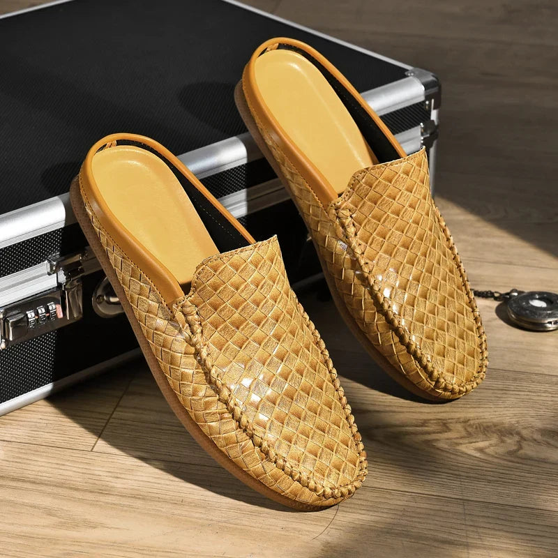 Marcus | Men's Slip-On Mules | Woven Detail · PNY