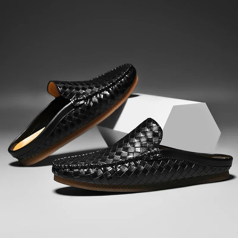 Marcus | Men's Slip-On Mules | Woven Detail · PNY