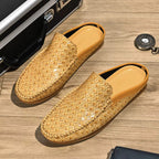 Marcus | Men's Slip-On Mules | Woven Detail · PNY