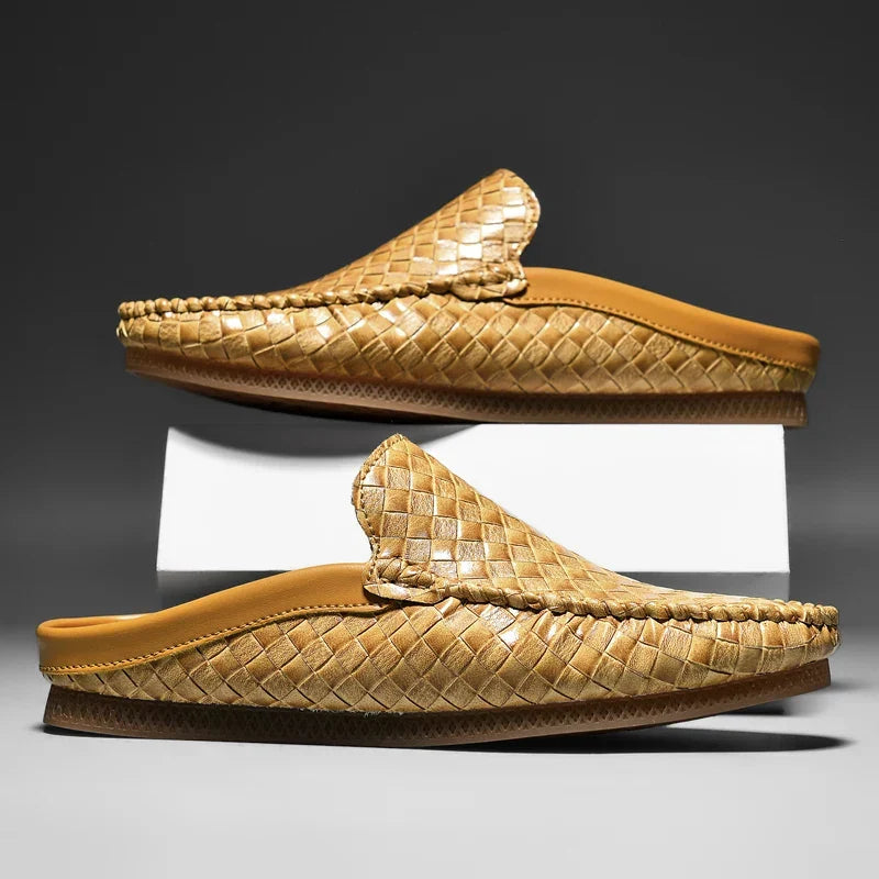 Marcus | Men's Slip-On Mules | Woven Detail · PNY
