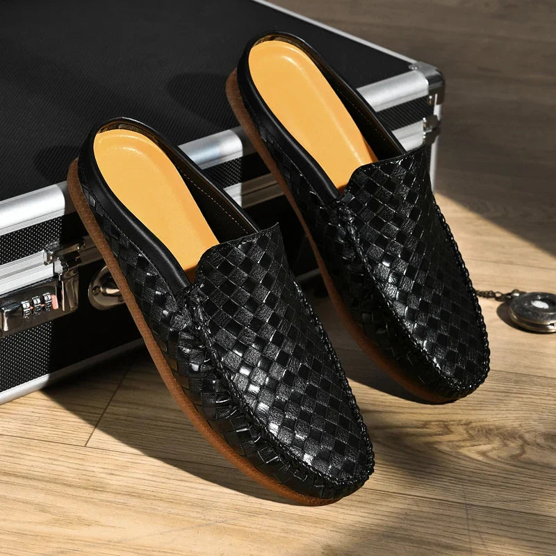 Marcus | Men's Slip-On Mules | Woven Detail · PNY