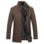 Marcus | Men's Stand-Collar Coat | Wool Blend · PNY