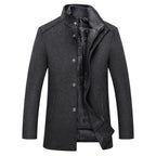 Marcus | Men's Stand-Collar Coat | Wool Blend · PNY