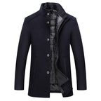 Marcus | Men's Stand-Collar Coat | Wool Blend · PNY