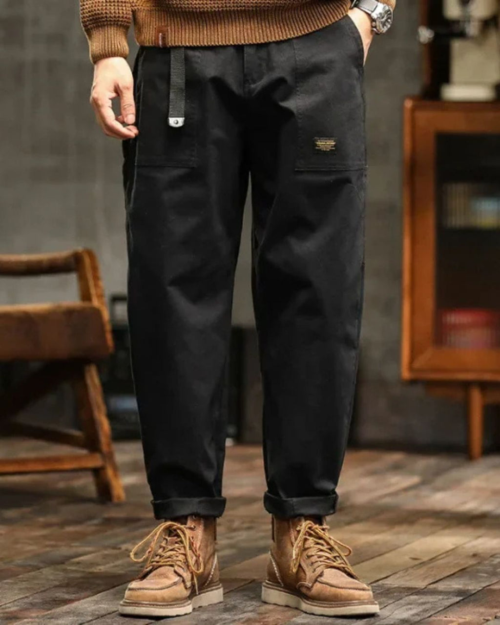 Marcus | Men's Straight-Leg Cargo Pants | Utility Pockets · PNY