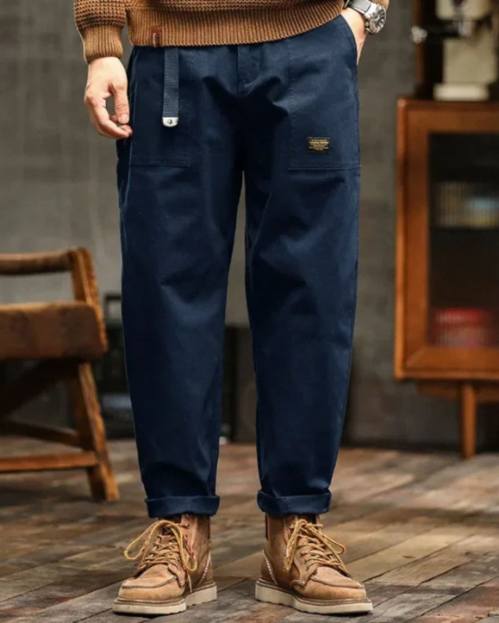 Marcus | Men's Straight-Leg Cargo Pants | Utility Pockets · PNY
