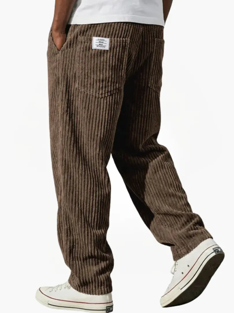 Marcus | Men's Straight-Leg Corduroy Pants | Back Pocket · PNY