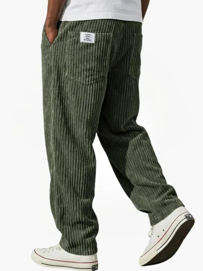 Marcus | Men's Straight-Leg Corduroy Pants | Back Pocket · PNY