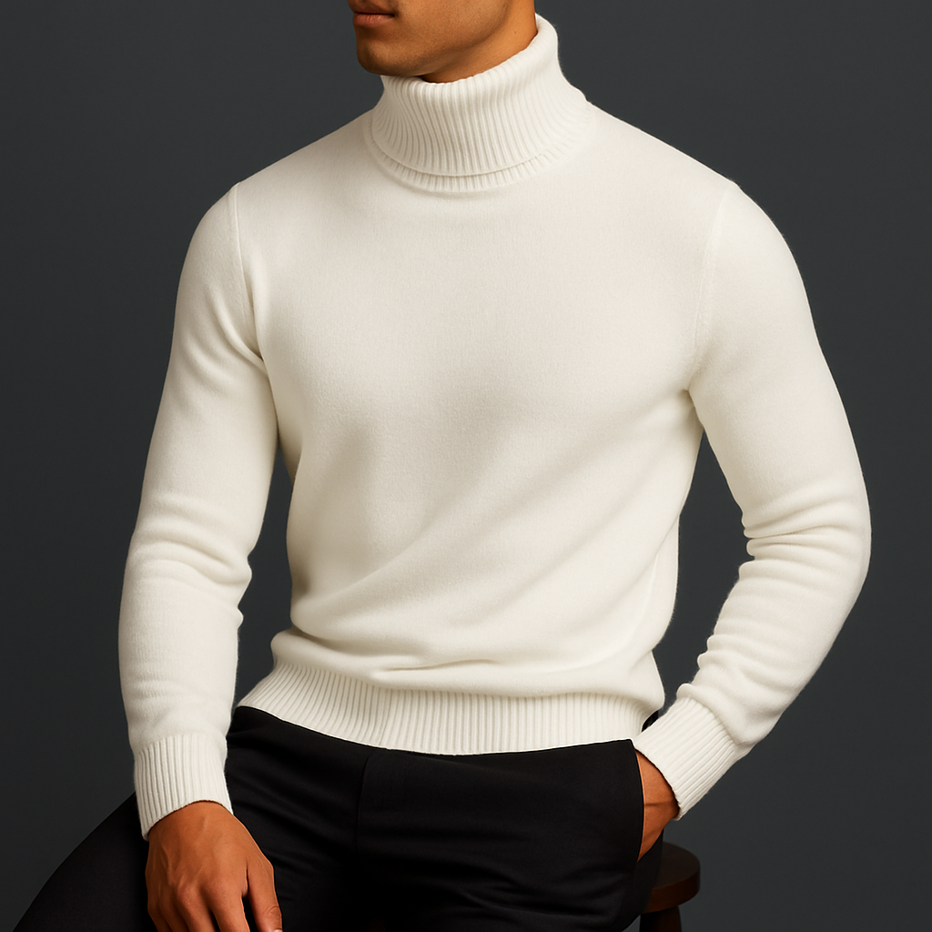 Marcus | Men's Turtleneck Sweater | Ribbed Knit · PNY