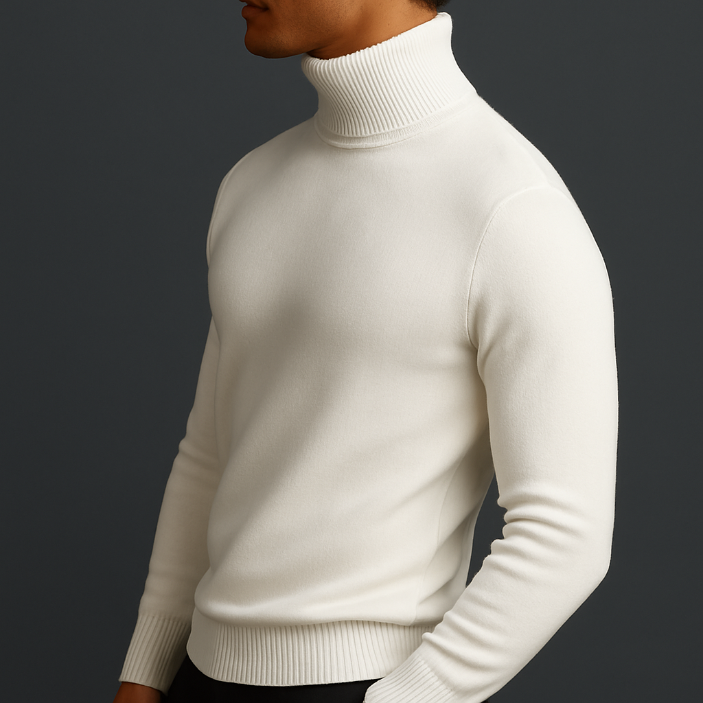Marcus | Men's Turtleneck Sweater | Ribbed Knit · PNY