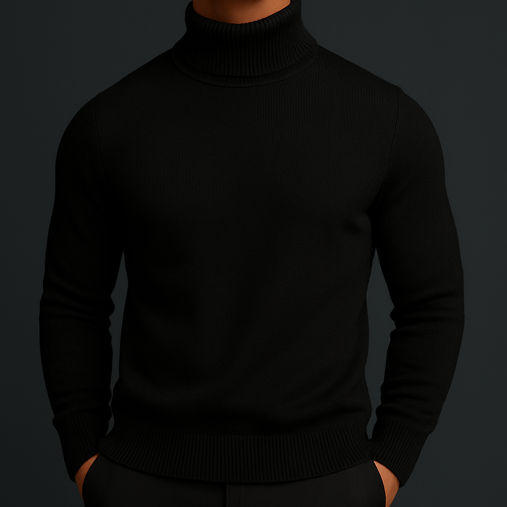 Marcus | Men's Turtleneck Sweater | Ribbed Knit · PNY