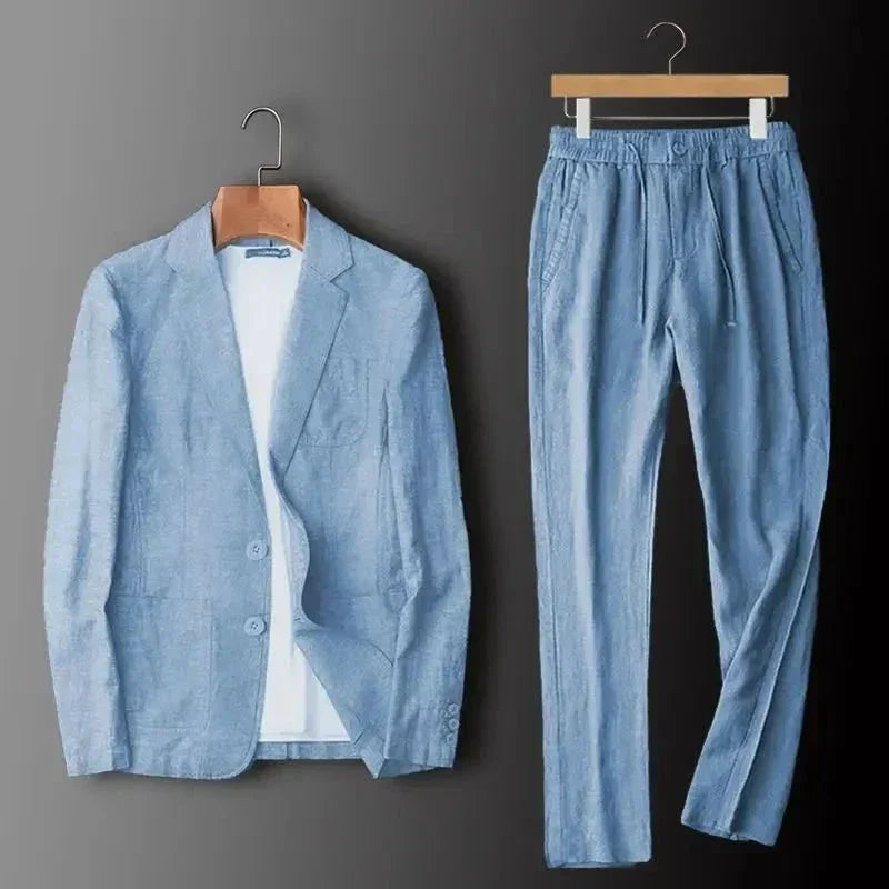 Marcus | Men's Two-Button Suit Set | Linen · PNY