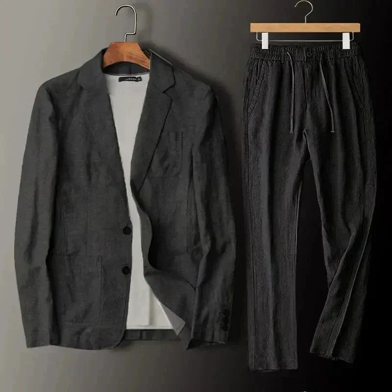 Marcus | Men's Two-Button Suit Set | Linen · PNY