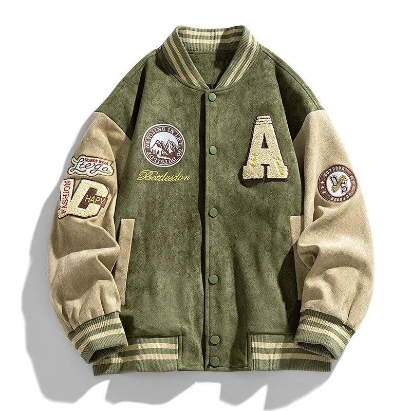 Marcus | Men's Varsity Jacket | Embroidered Patches · PNY