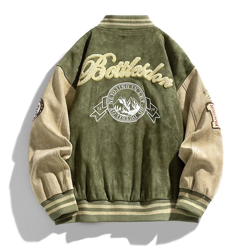 Marcus | Men's Varsity Jacket | Embroidered Patches · PNY