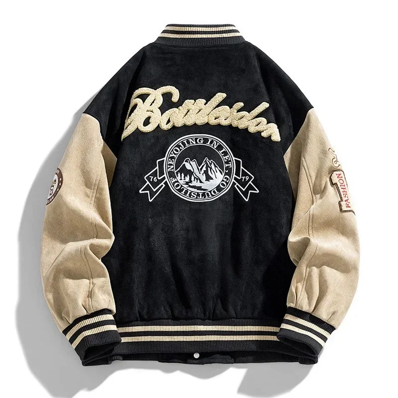 Marcus | Men's Varsity Jacket | Embroidered Patches · PNY