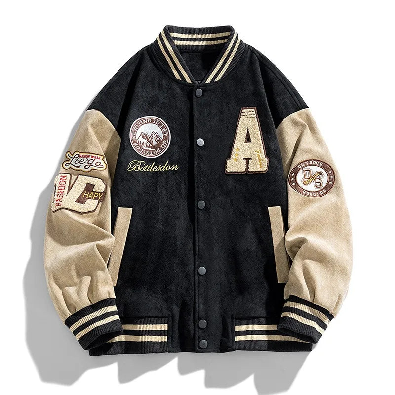 Marcus | Men's Varsity Jacket | Embroidered Patches · PNY