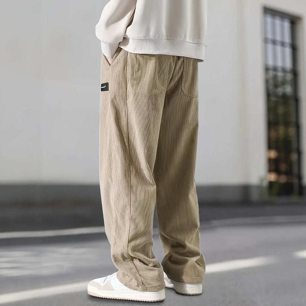 Marcus | Men's Wide-Leg Corduroy Pants | Drawstring Waist · PNY