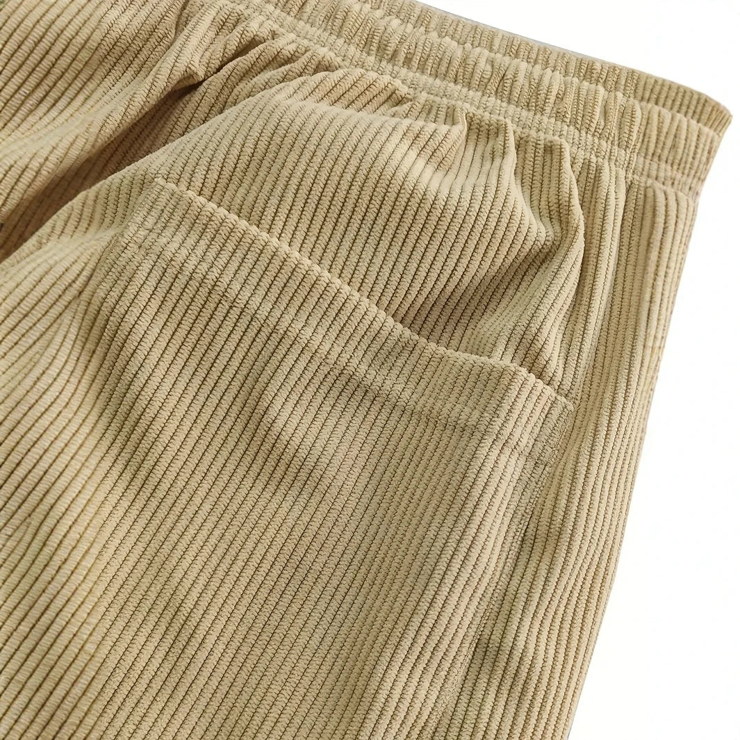 Marcus | Men's Wide-Leg Corduroy Pants | Drawstring Waist · PNY
