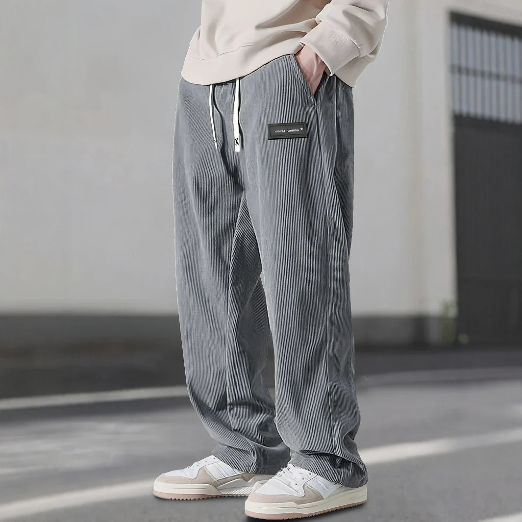 Marcus | Men's Wide-Leg Corduroy Pants | Drawstring Waist · PNY