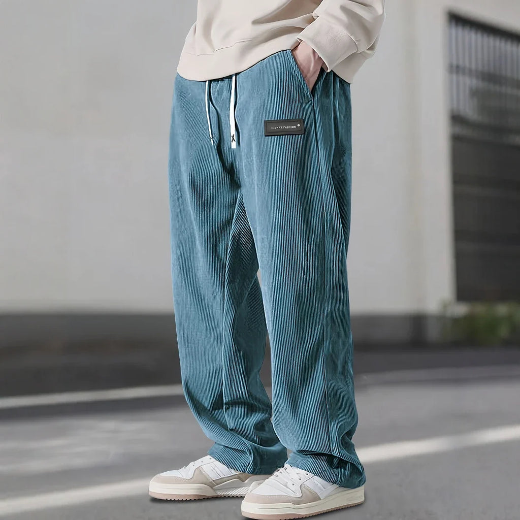 Marcus | Men's Wide-Leg Corduroy Pants | Drawstring Waist · PNY