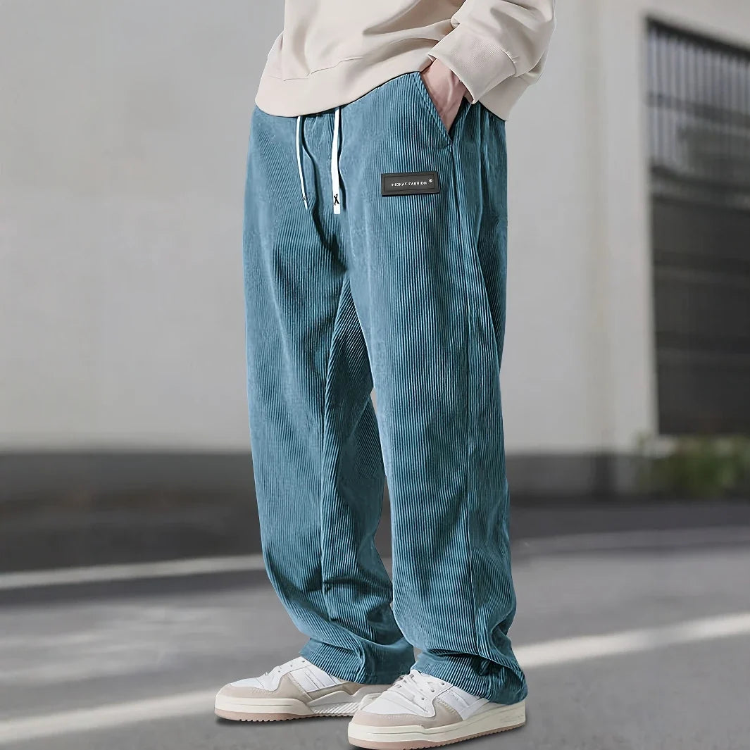 Marcus | Men's Wide-Leg Corduroy Pants | Drawstring Waist · PNY