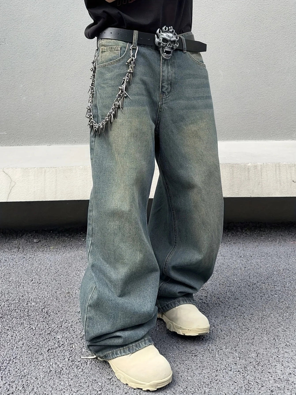 Marcus | Men's Wide-Leg Jeans | Faded Denim · PNY