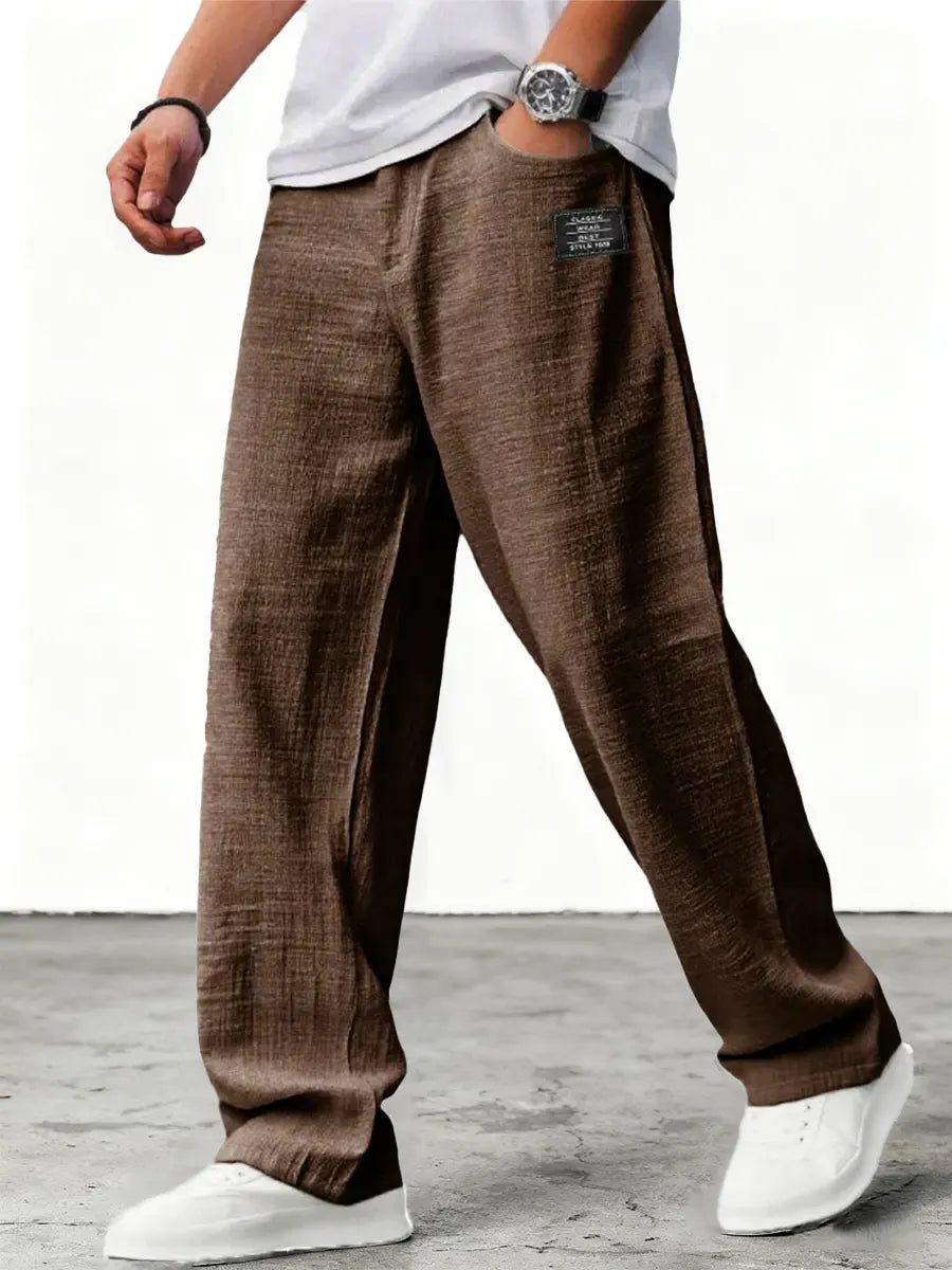 Marcus | Men's Wide-Leg Pants | Elastic Waist · PNY