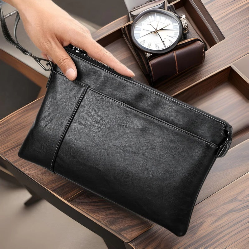 Marcus | Men's Zip Clutch | Leather Wristlet · PNY